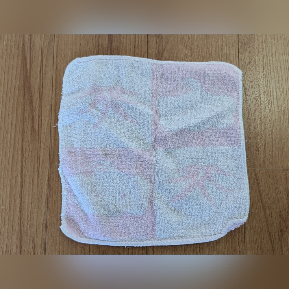 Pink and White Face Cloth